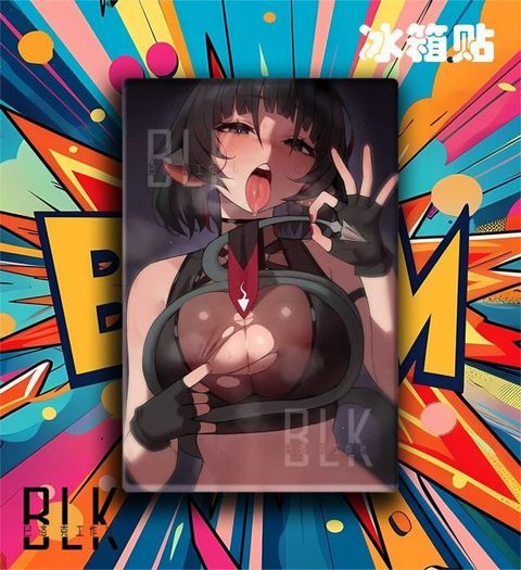 海外代購巴洛克_《吐舌簡杜》儀玄伊芙琳鯊魚妹絕區零遊戲動畫裝飾畫冰箱貼_4
