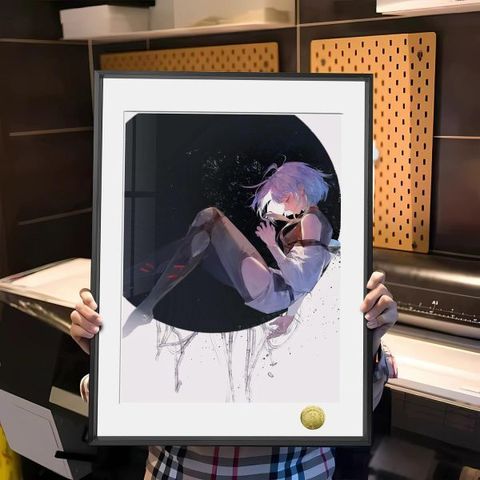 海外代購皇呱_《月下沉眠露西》_賽博龐克邊緣行者月下沉眠露西週邊裝飾畫_午睡毯__1