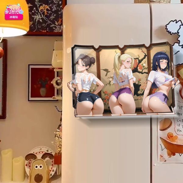 海外代購阿喵畫社_動畫冰箱貼第十七彈_大號橫款火影忍者壓克力磁吸冰箱貼_3