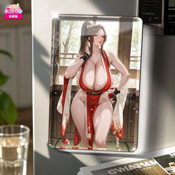 海外代購阿喵畫社_美人宴_不知火舞復古款_復古框紀念牆面桌面款_透明卡磚_午睡毛_2