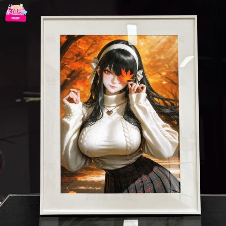 海外代購阿喵畫社_楓知秋_約爾福傑精裱款_展館級12k收藏超清精裱畫_牆面掛毯_1