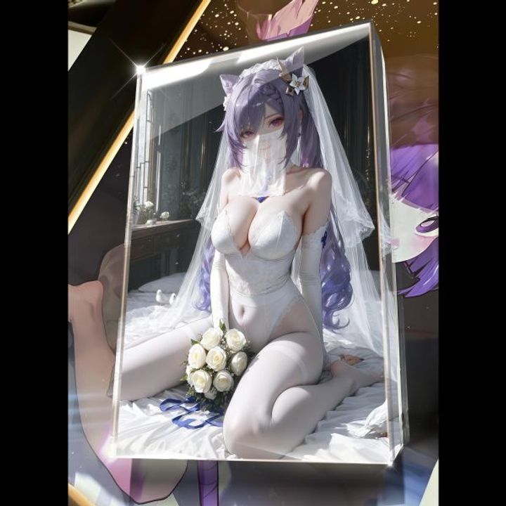 海外代購阿喵畫社_第八十七彈動畫卡磚原神婚紗系列_壓克力加厚紀念收藏磚卡磚_2