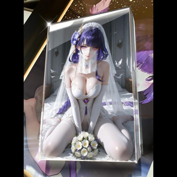 海外代購阿喵畫社_第八十七彈動畫卡磚原神婚紗系列_壓克力加厚紀念收藏磚卡磚_3