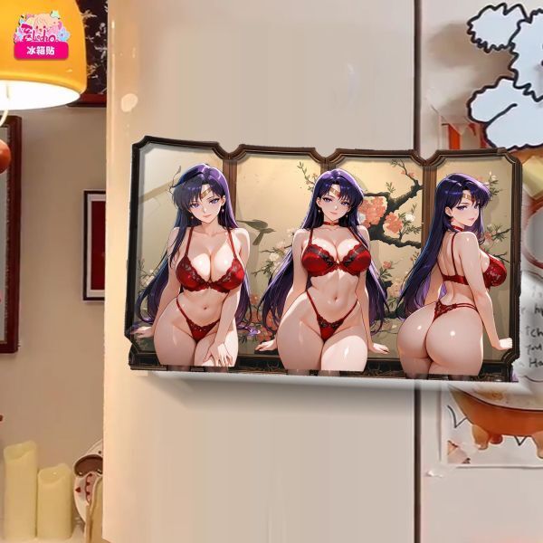 海外代購阿喵畫社_動漫冰箱貼第一百三十七彈美少女系列_高透亞克力磁吸冰箱貼_2