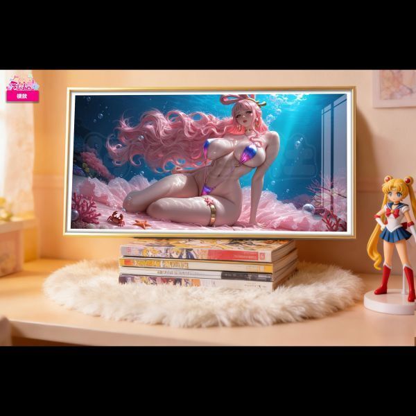 海外代購阿喵畫社_深海祕境_白星_新品12K主題超清裝飾畫_滑鼠墊_冰箱貼_1