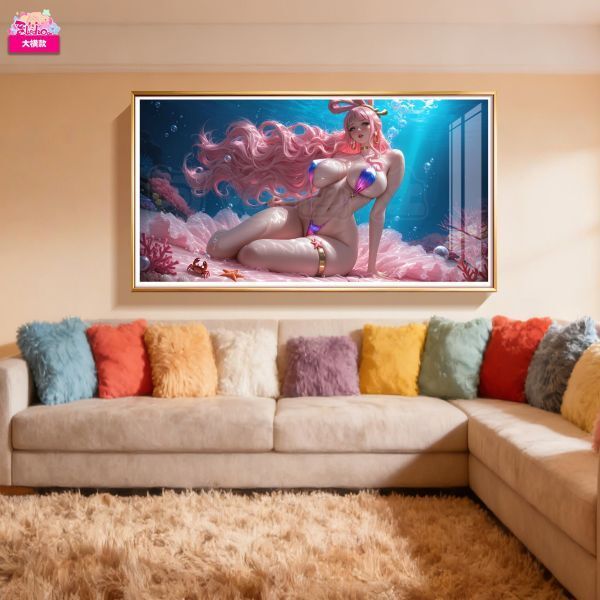 海外代購阿喵畫社_深海祕境_白星_新品12K主題超清裝飾畫_滑鼠墊_冰箱貼_2