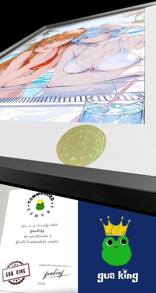 海外代購皇呱_《泳池明日香_×_綾波麗》_泳池明日香_×_綾波麗同人周邊裝飾畫__6