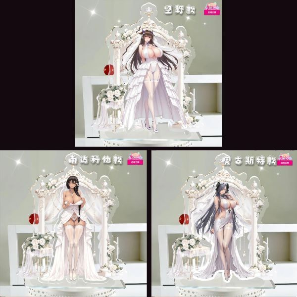 海外代購阿喵畫社_立牌第二十二彈婚紗碧藍航線㭴野南達科他奧古斯特_25cm大型四_1