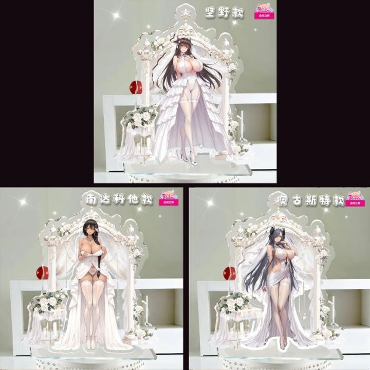 海外代購阿喵畫社_立牌第二十二彈婚紗碧藍航線㭴野南達科他奧古斯特_25cm大型四_1