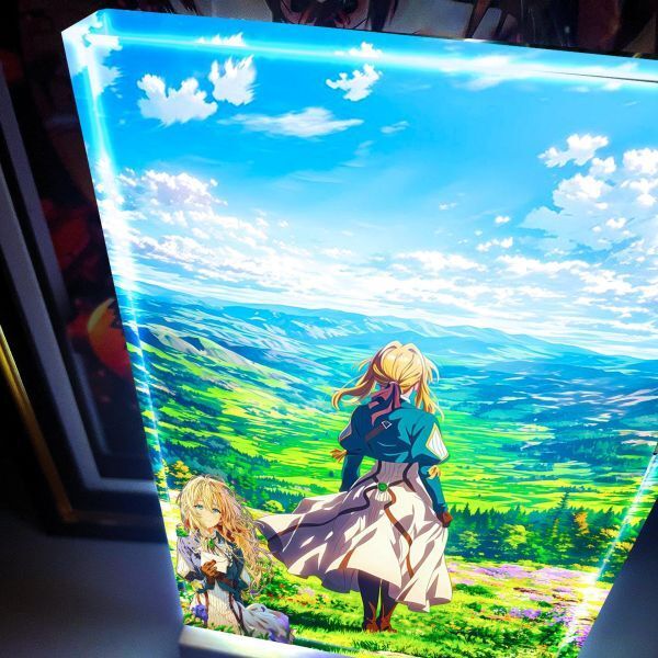 海外代購阿喵畫社_薇爾莉特透明卡磚_直式2cm發光手辦架展示磚_2