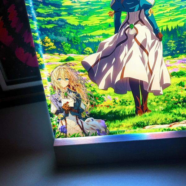 海外代購阿喵畫社_薇爾莉特透明卡磚_直式2cm發光手辦架展示磚_4