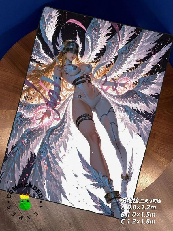 海外代購皇呱_《星穹下的天使》數碼寶貝星穹下天女獸同人周邊裝飾畫_午睡毯_地毯_5