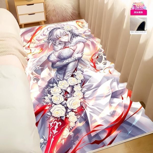 海外代購阿喵畫社_fate_婚紗黑貞白貞_雙聯12k超清主題裝飾週邊_床頭地墊_4