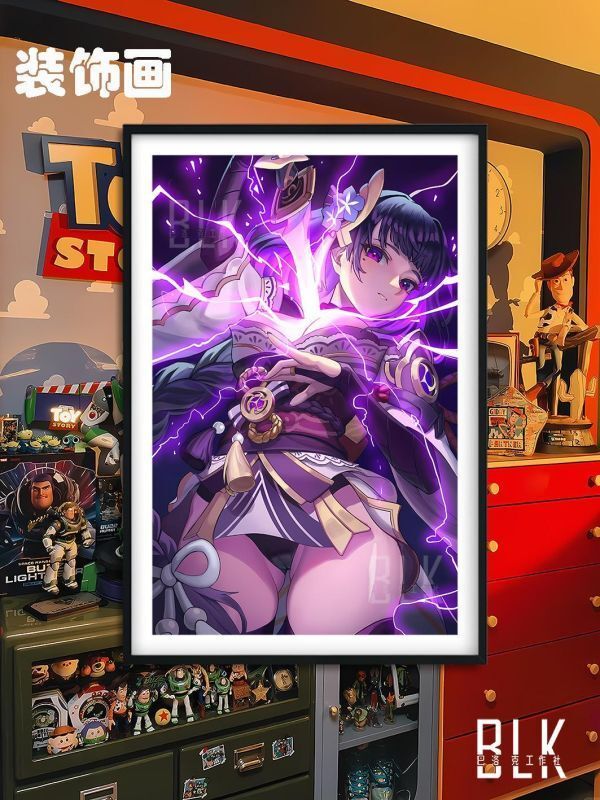 海外代購巴洛克_《拔劍雷電將軍》原神影稻妻八重神子動漫裝飾冰箱貼_1
