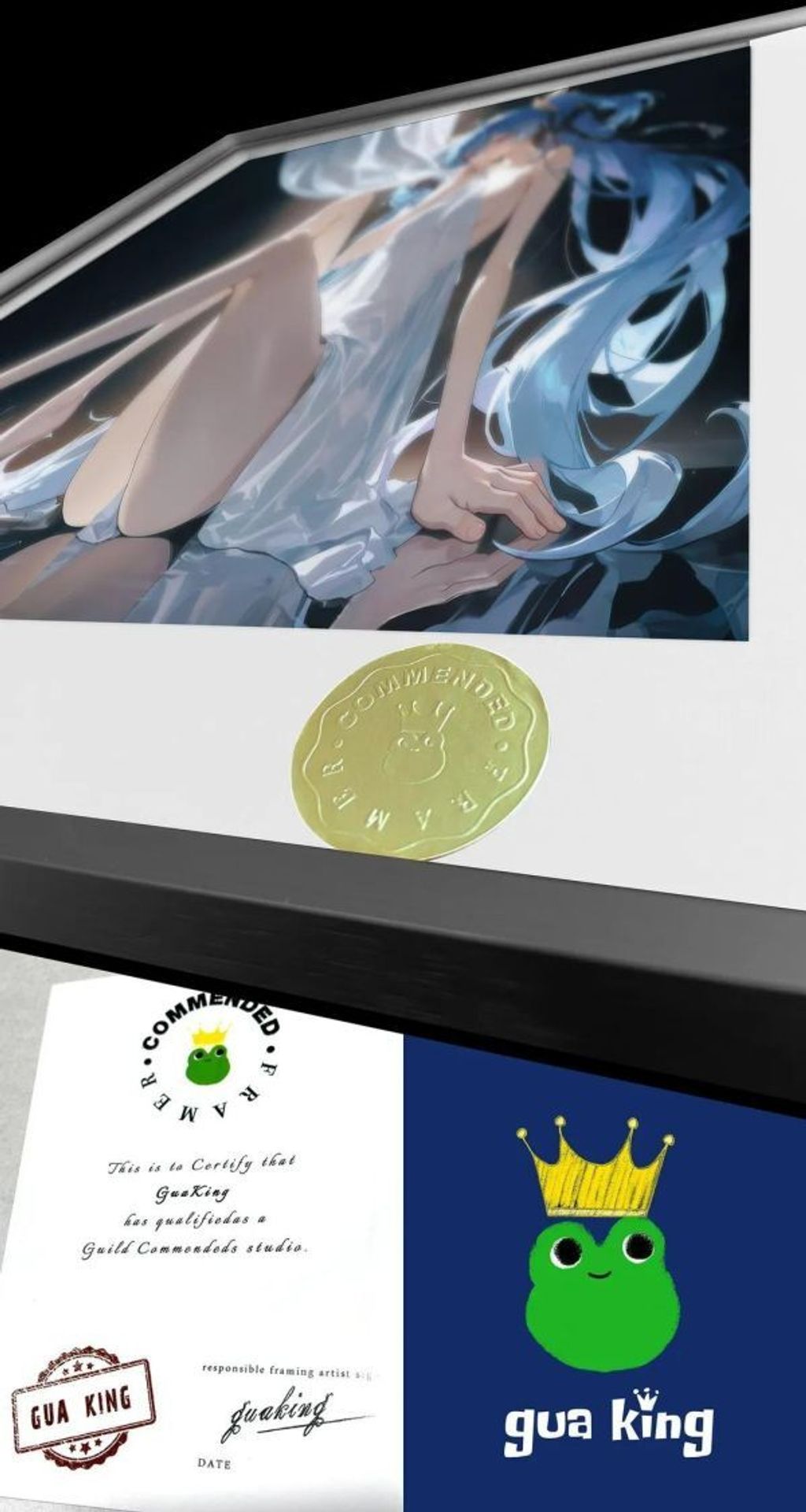 海外代購皇呱_《鏡汐凝光》鳴潮裝飾畫_午睡毯_地毯_2