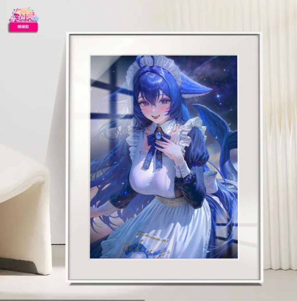 海外代購阿喵畫社_女僕_溟月_展館級8k收藏超清精裱畫_冰箱貼_2