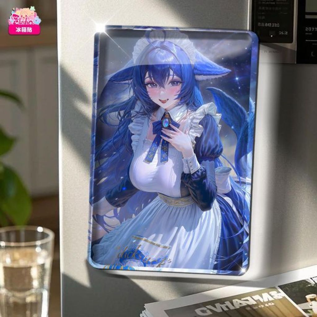 海外代購阿喵畫社_女僕_溟月_展館級8k收藏超清精裱畫_冰箱貼_5