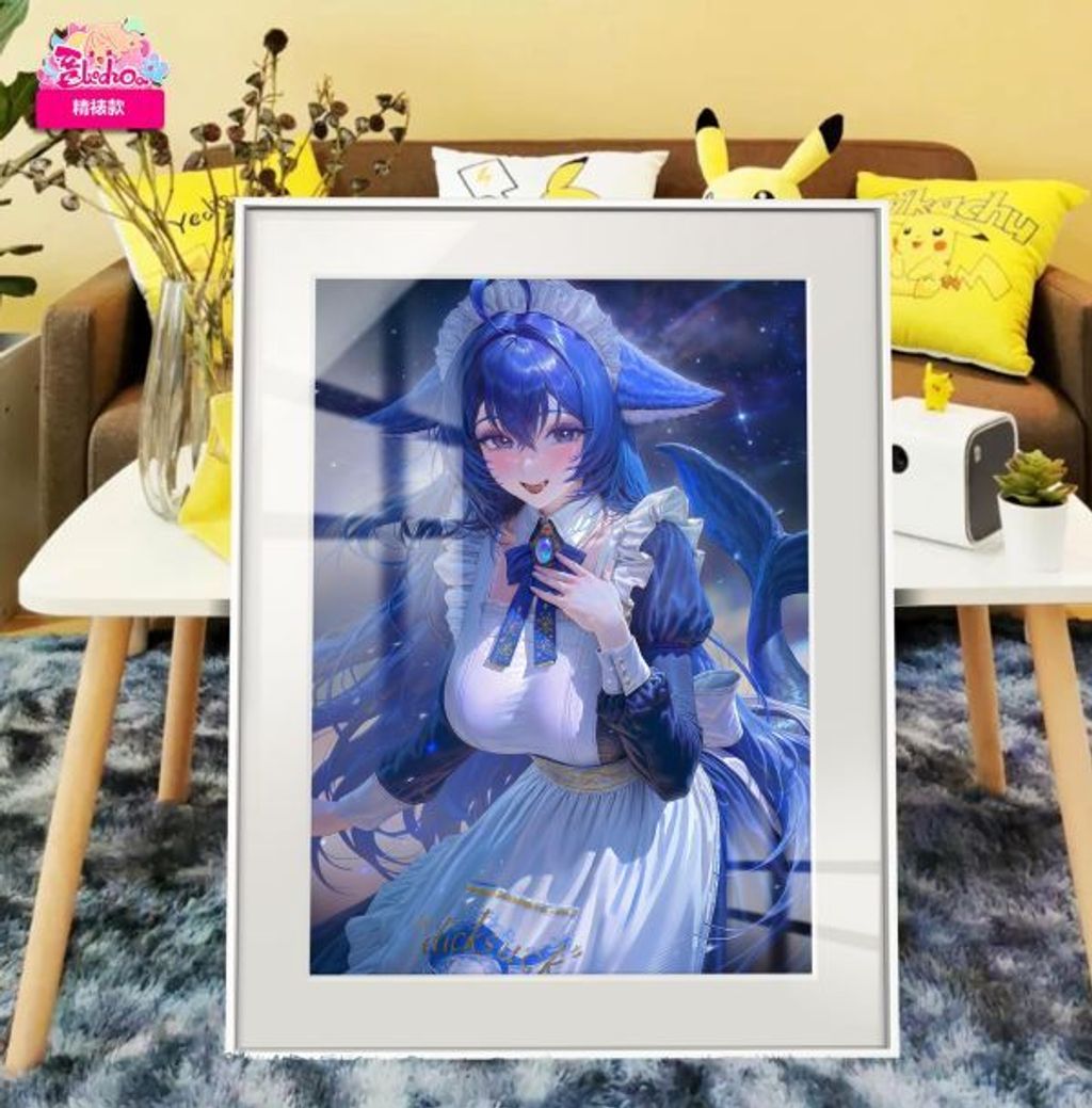 海外代購阿喵畫社_女僕_溟月_展館級8k收藏超清精裱畫_冰箱貼_4