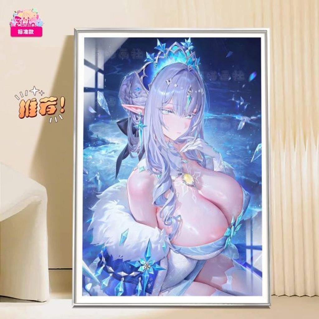 海外代購阿喵畫社_《原神》_冰之女皇_安娜絲塔夏_新品8K超大高清主題裝飾畫_冰_1