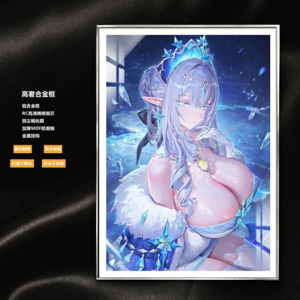 海外代購阿喵畫社_《原神》_冰之女皇_安娜絲塔夏_新品8K超大高清主題裝飾畫_冰_3