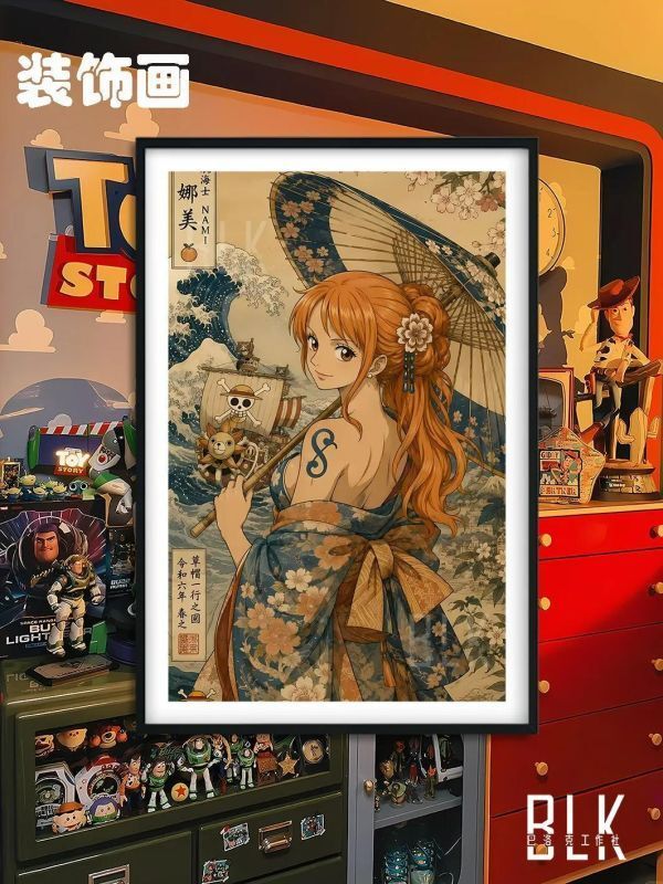 海外代購巴洛克_《和服娜美》海賊王裝飾畫冰箱貼_1