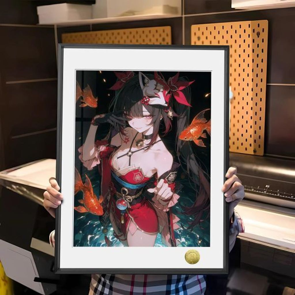 海外代購皇呱_《狐面花火》_崩壞星穹鐵道狐面花火同人周邊裝飾畫_午睡毯_地毯_1