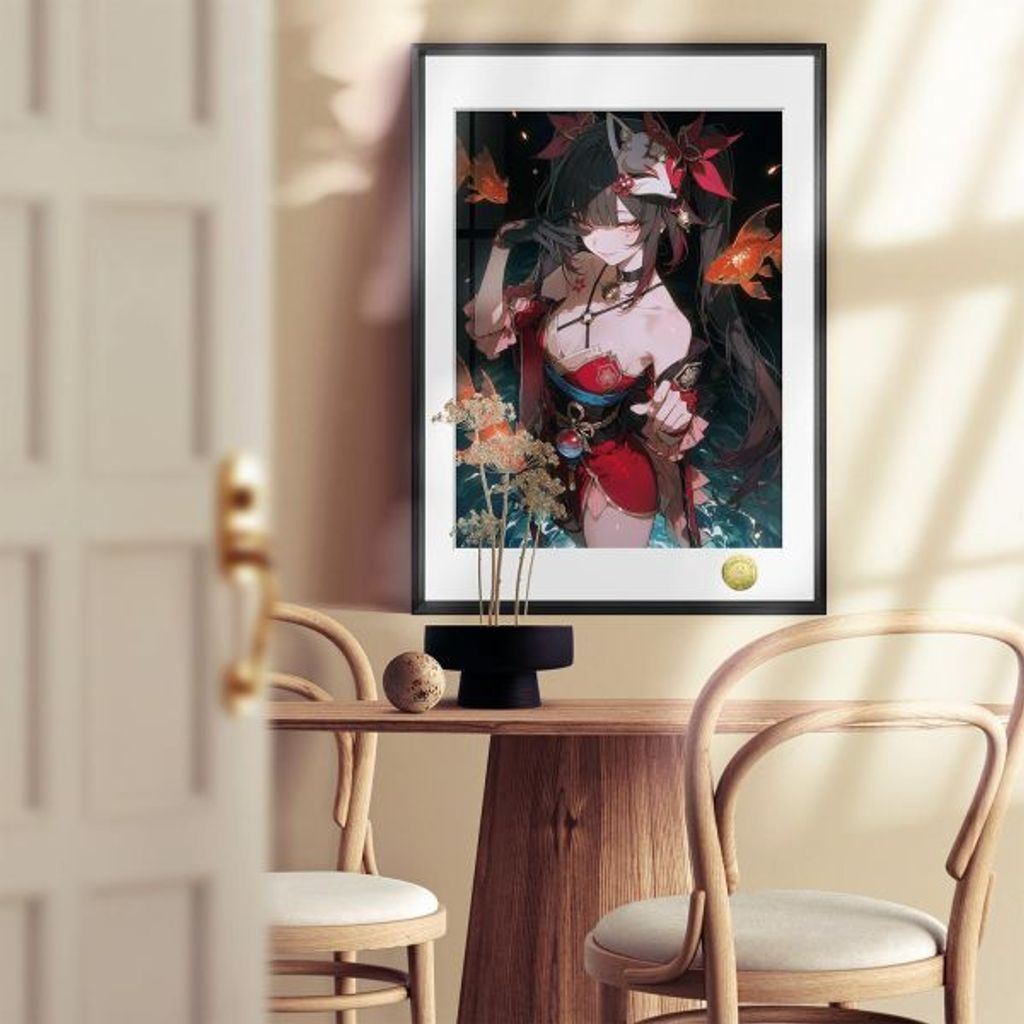海外代購皇呱_《狐面花火》_崩壞星穹鐵道狐面花火同人周邊裝飾畫_午睡毯_地毯_5