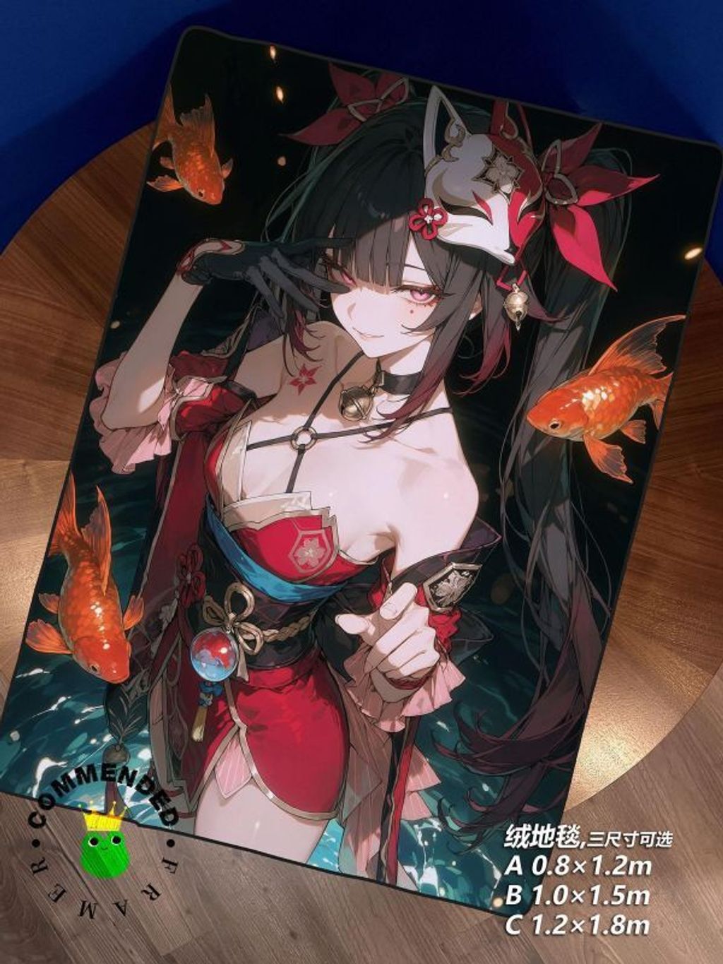 海外代購皇呱_《狐面花火》_崩壞星穹鐵道狐面花火同人周邊裝飾畫_午睡毯_地毯_3
