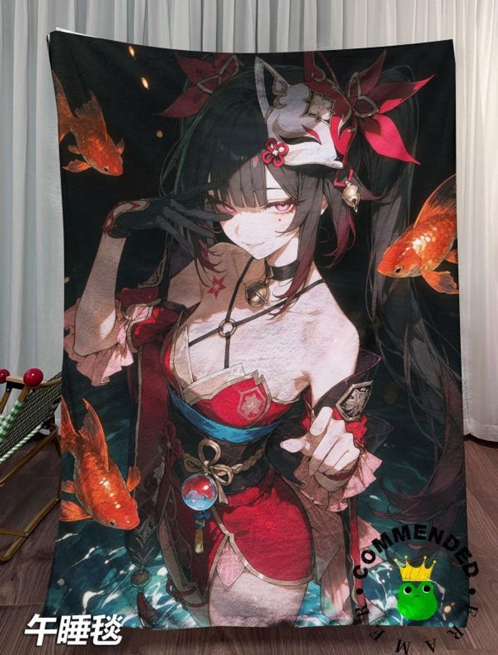 海外代購皇呱_《狐面花火》_崩壞星穹鐵道狐面花火同人周邊裝飾畫_午睡毯_地毯_4