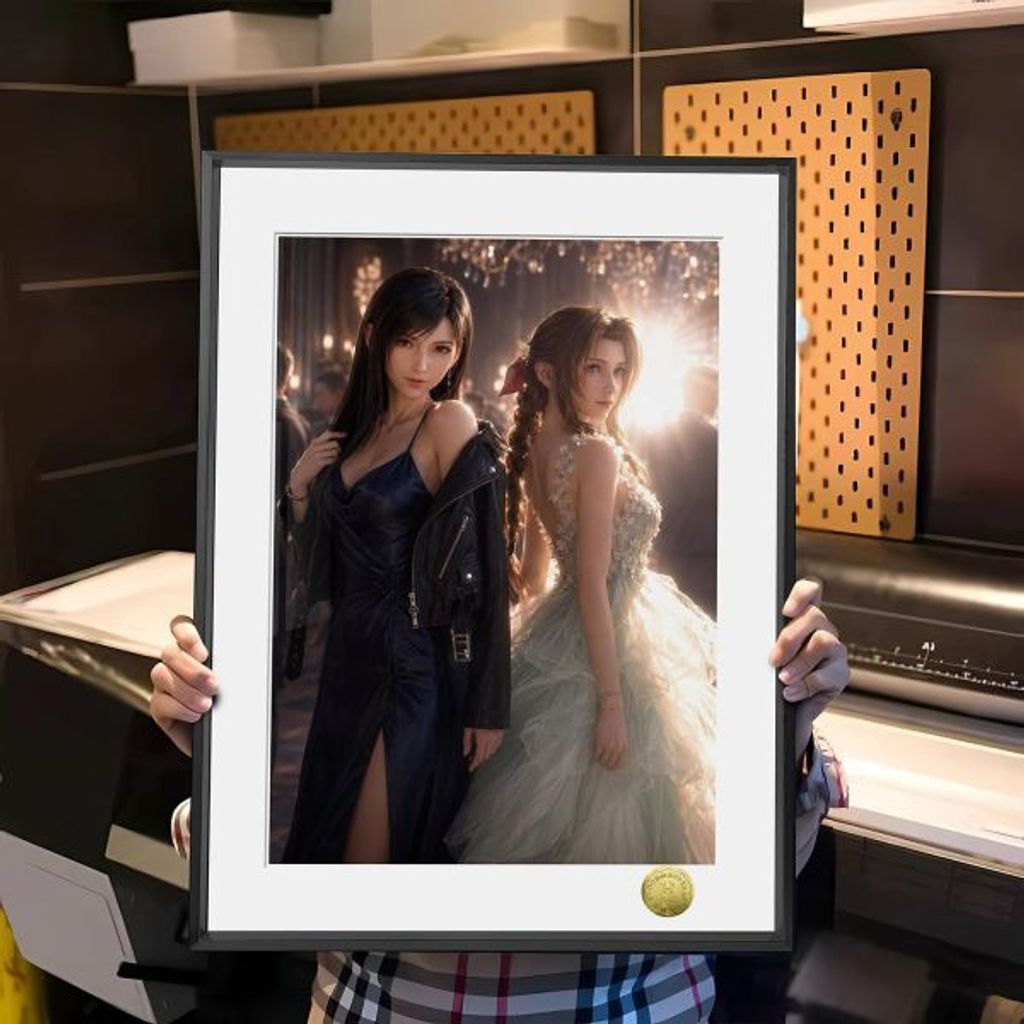 海外代購皇呱_《宴會廳兩位星光》_FF7蒂法愛麗絲兩位星光同人周邊裝飾畫_午睡毯_1