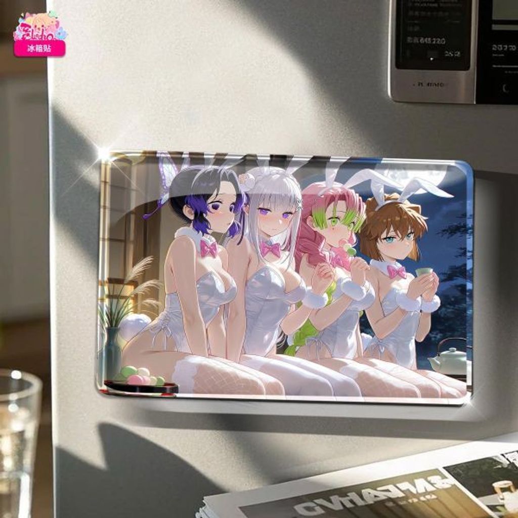 海外代購阿喵畫社_月光_人氣兔女郎四姊妹_新品8K超大主題裝飾畫週邊_冰箱貼_3