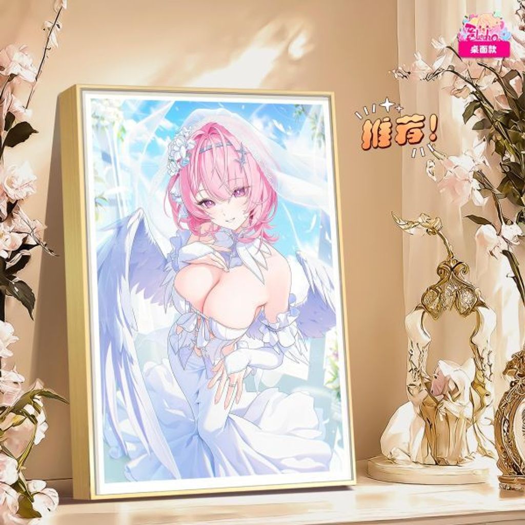 海外代購阿喵畫社_花嫁_婚紗蕾米埃爾_新品12K超清主題裝飾畫週邊_透明卡磚_床_3