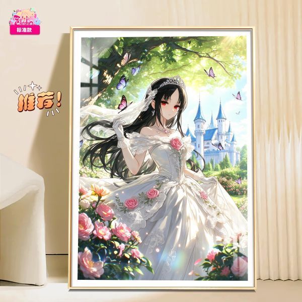 海外代購阿喵畫社_婚紗_四宮輝夜_新品12K超清主題裝飾畫週邊_床頭地墊_冰箱貼_2