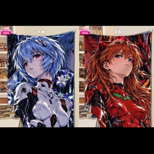 海外代購阿喵畫社_戰損版_EVA明日香綾波麗雙聯_新品12K超清主題裝飾畫週邊_2