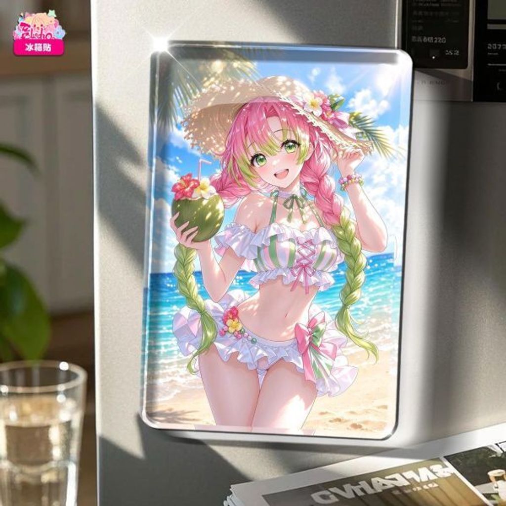 海外代購阿喵畫社_夏日晴空_甘露寺蜜璃_新品12K超清主題裝飾畫週邊_午睡毛毯__3