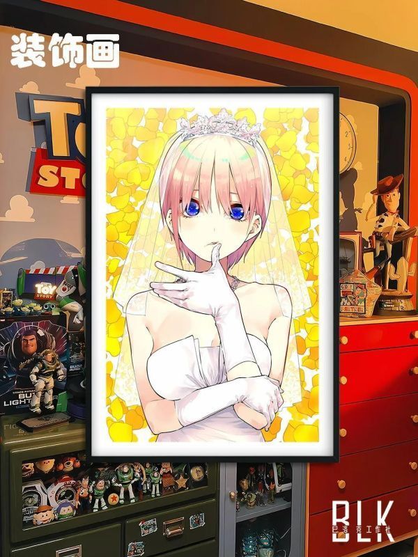 海外代購巴洛克_《一花》五等分的花嫁裝飾畫冰箱貼_1
