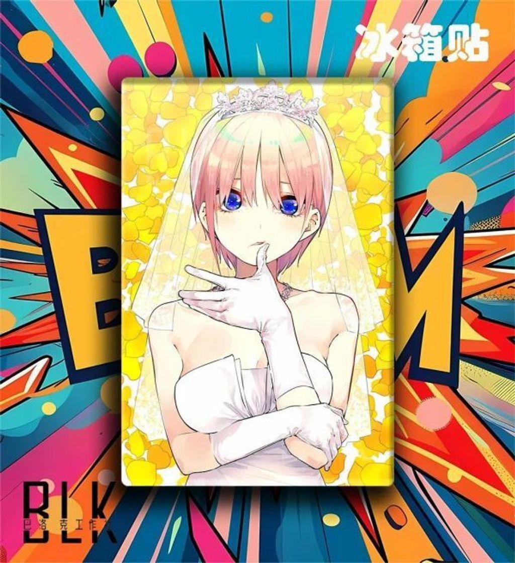 海外代購巴洛克_《一花》五等分的花嫁裝飾畫冰箱貼_2