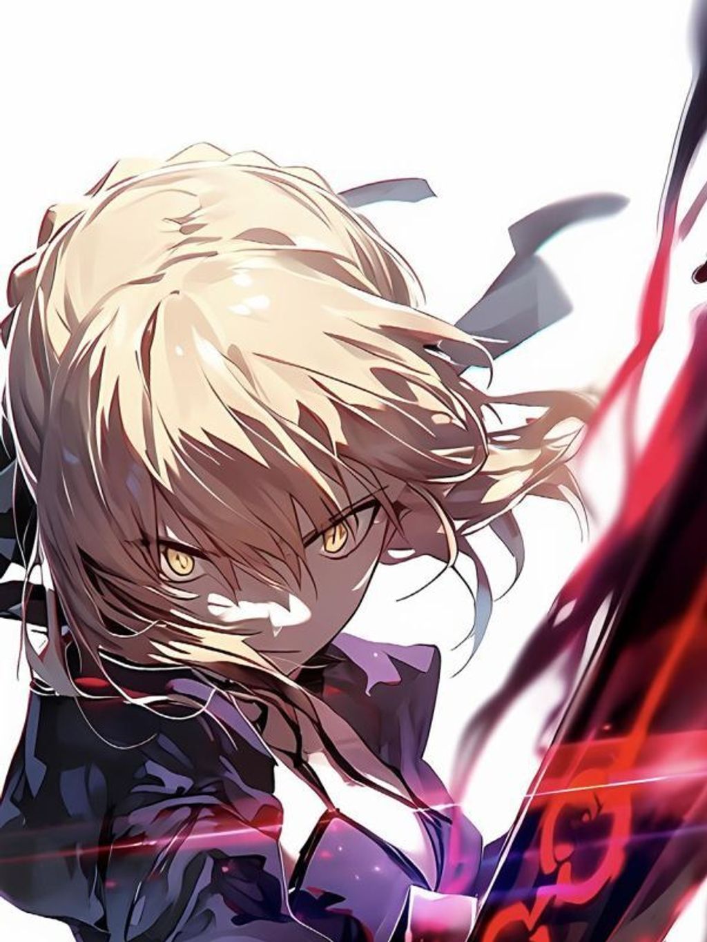 海外代購星空_《黑裙saber》阿爾托莉雅吾王Fate騎士王亞瑟王動畫裝飾畫_4