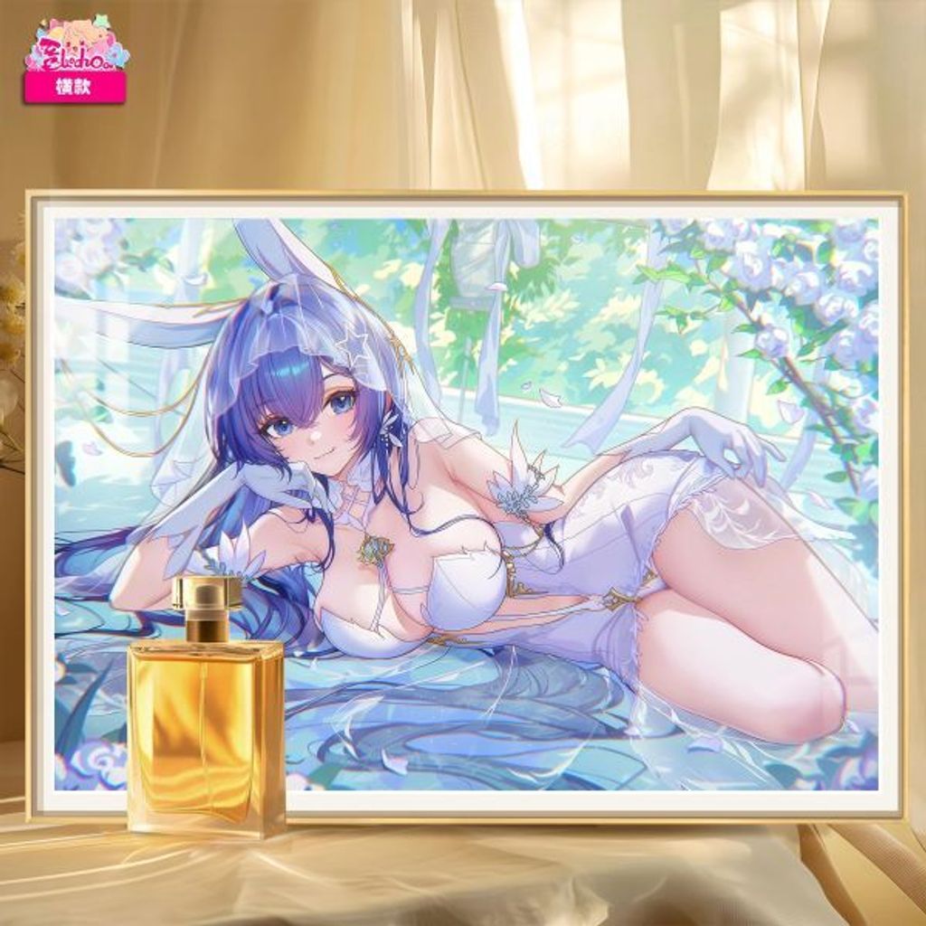 海外代購阿喵畫社_《碧藍航線》_婚紗_薄荷新澤西_新品12K超清主題裝飾畫週邊_2
