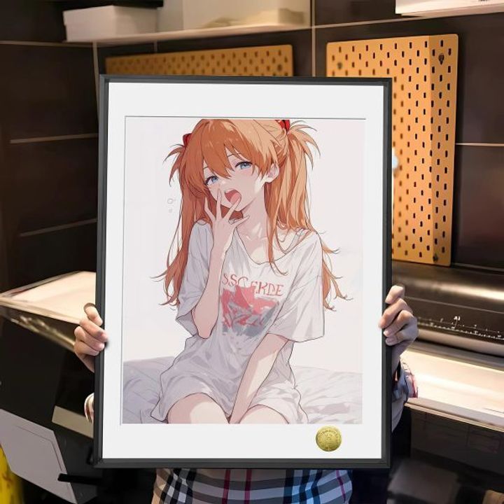 海外代購皇呱_《晨醒明日香》_惣流明日香蘭格雷晨醒明日香同人周邊裝飾畫_午睡毯__1
