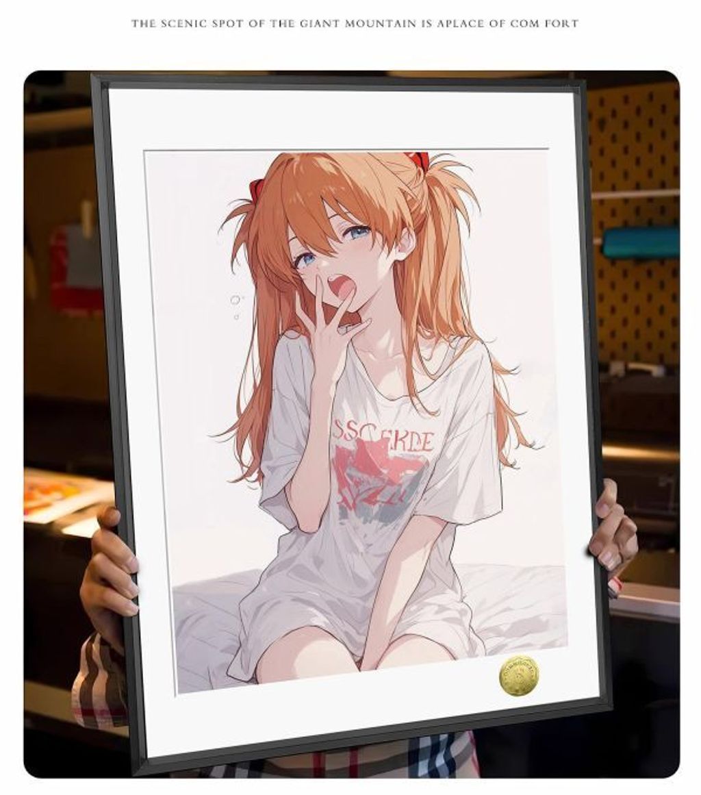 海外代購皇呱_《晨醒明日香》_惣流明日香蘭格雷晨醒明日香同人周邊裝飾畫_午睡毯__5