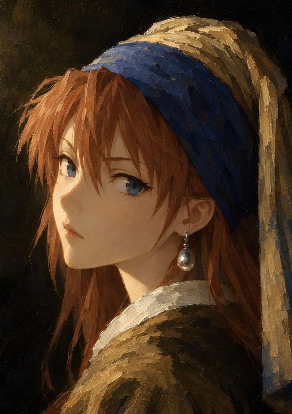 海外代購H2_《戴珍珠耳環的明日香》EVA新世紀福音戰士初號機綾波麗動漫裝飾畫_3