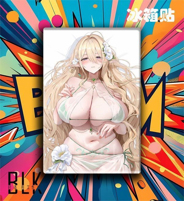 海外代購巴洛克_《躺姿金獅》碧藍航線Gouden_Leeuw遊戲動畫裝潢畫冰箱貼_2