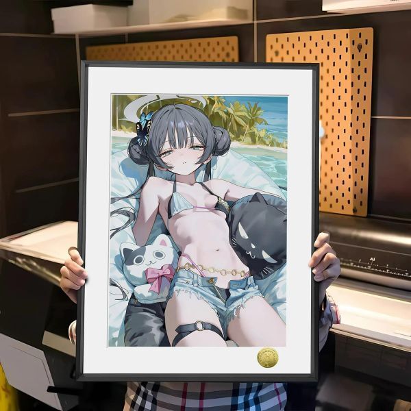 海外代購皇呱_《夏日妃咲》蔚藍檔案龍華妃咲裝飾畫_午睡毯_地毯_1
