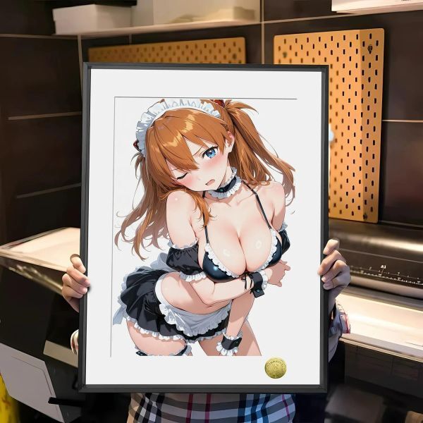 海外代購皇呱_《害羞女僕明日香》傲嬌女僕裝飾畫_午睡毯_地毯_eva新世紀福音戰_1