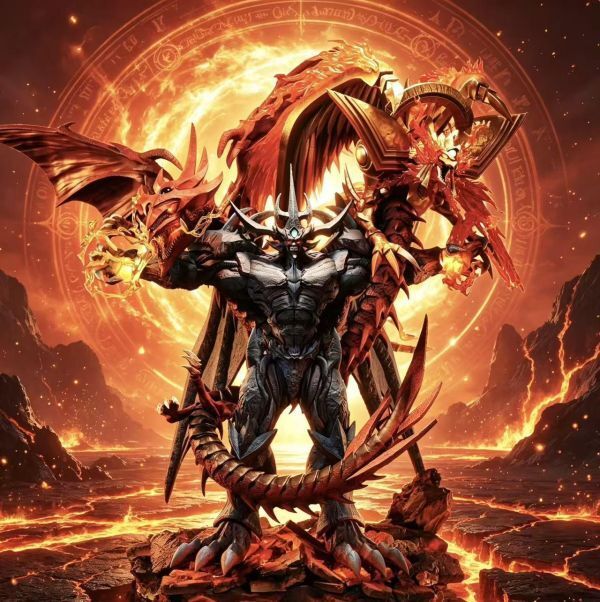 預定Four_Horsemen_四騎士_究極的幻神_三幻神場景雕像_遊戲王劇場版_1