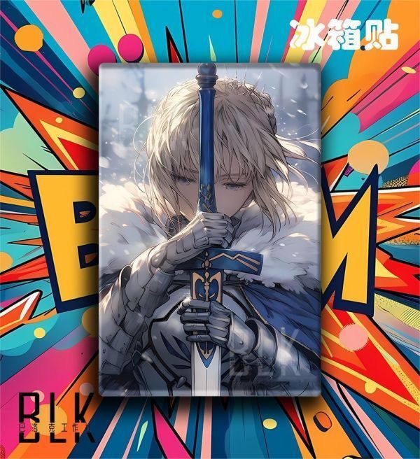 海外代購巴洛克_《雪之saber》Fatestay_night裝飾畫冰箱貼_2