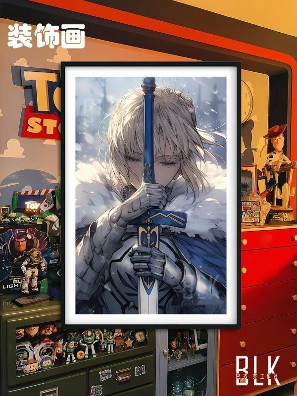 海外代購巴洛克_《雪之saber》Fatestay_night裝飾畫冰箱貼_1