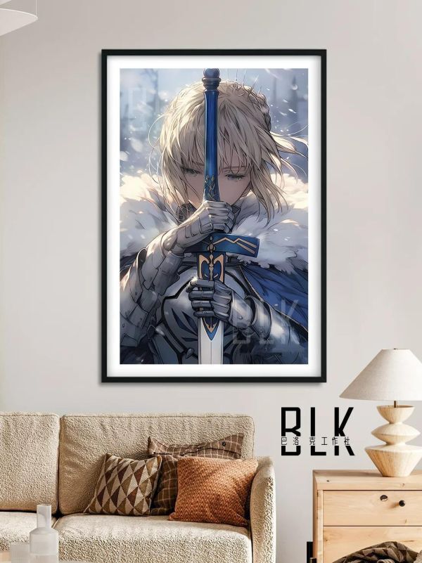 海外代購巴洛克_《雪之saber》Fatestay_night裝飾畫冰箱貼_4