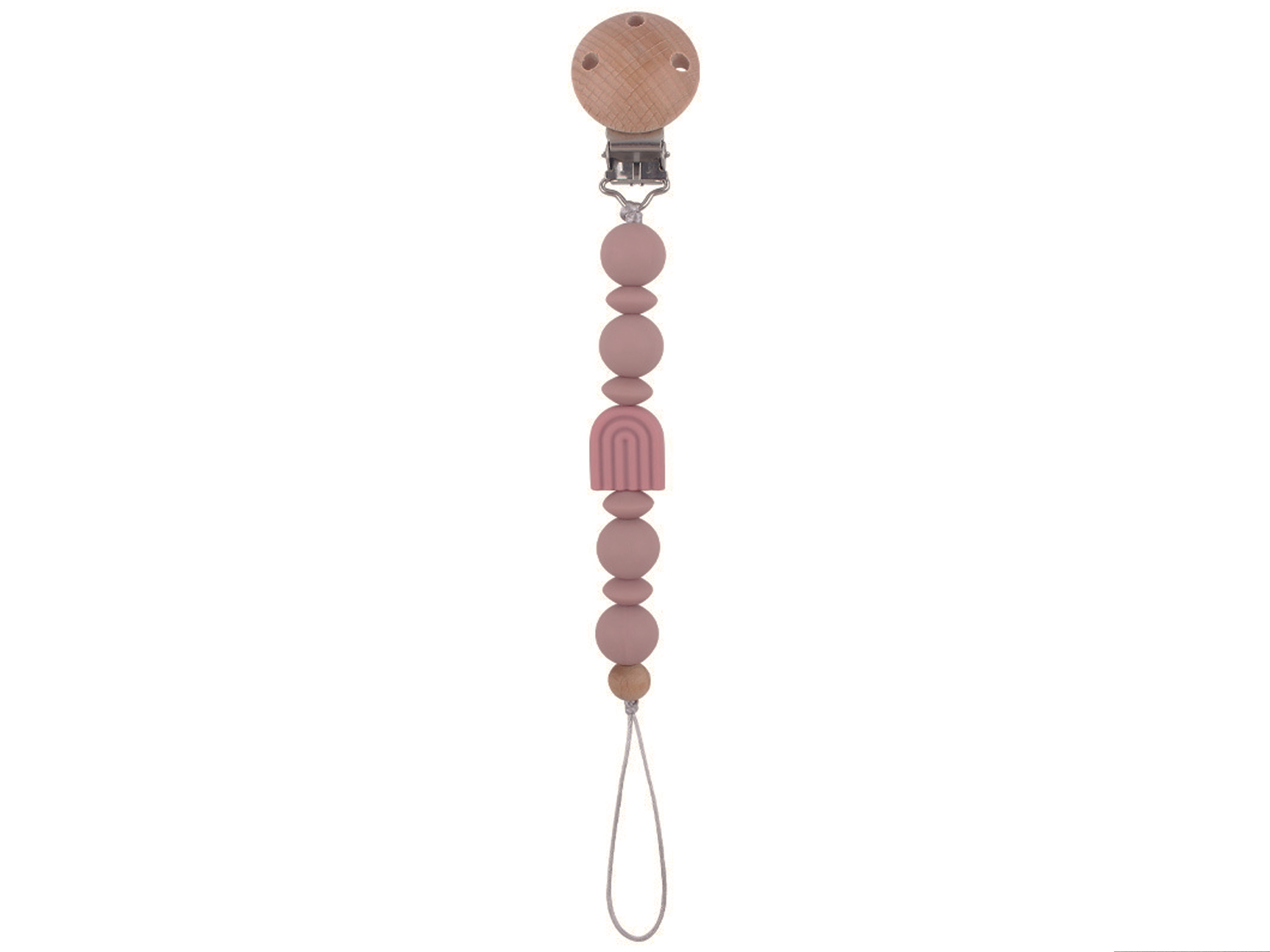 彩虹糖果奶嘴鏈-奶油粉色